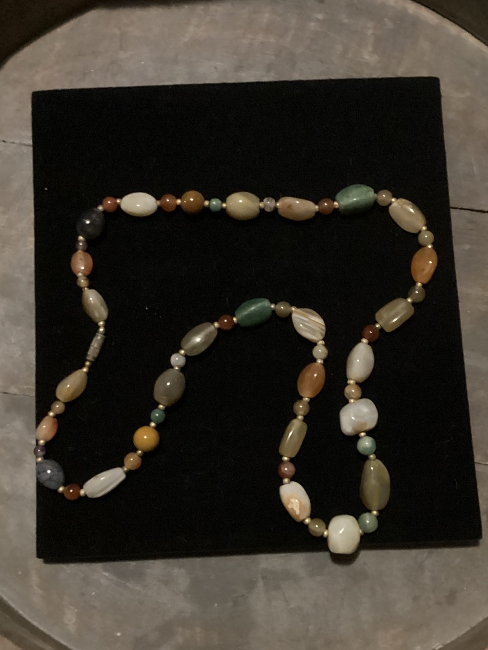 Multi-Color Natural Stone Beaded Necklace - Women Jewelry